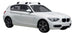 Черни супер аеродинамични греди Yakima Flush греди за BMW 1 серия F20 модел от 2012 до 2018 година