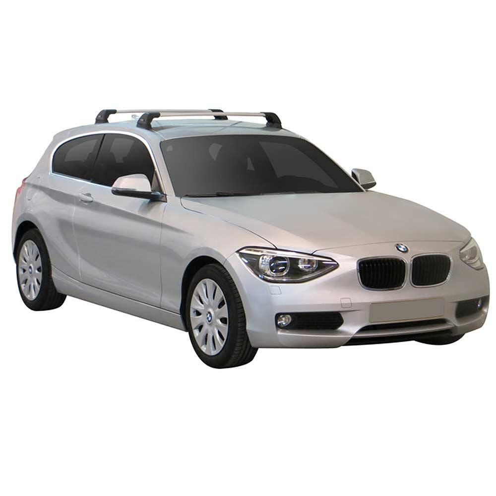 Черни супер аеродинамични греди Yakima Flush греди за BMW 1 серия F20 модел от 2012 до 2018 година