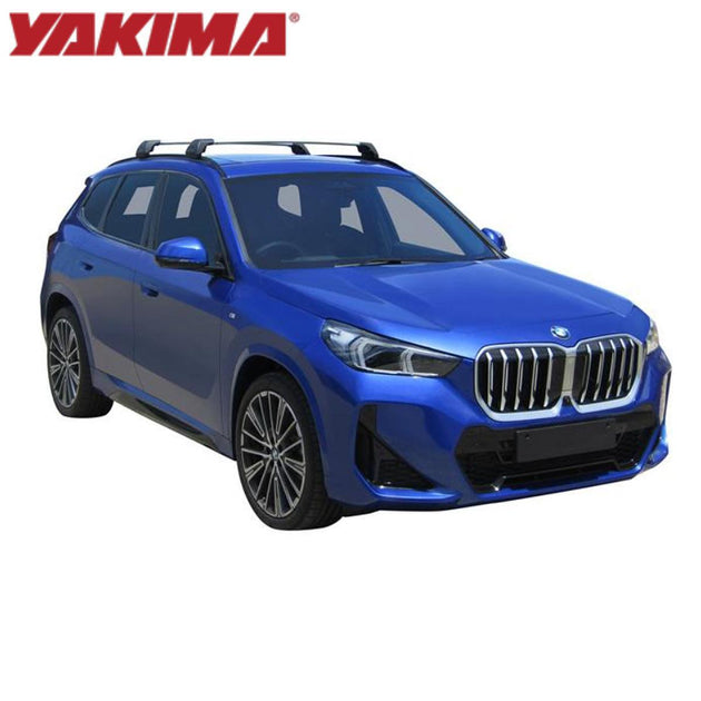 Черни супер аеродинамични греди Yakima Flush греди за BMW iX1 (U11 BEV) и BMW X1 (U11) модел от 2022 година и нагоре с вградени надлъжни греди