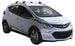 Черни супер аеродинамични греди Yakima Flush греди за Opel Ampera-e модел от 2017 година и нагоре с вградени надлъжни греди