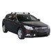 Черни супер аеродинамични греди Yakima Flush греди за Opel Insignia комби модел от 2009 до 2017 година с плътно вградени надлъжни греди