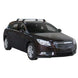 Черни супер аеродинамични греди Yakima Flush греди за Opel Insignia комби модел от 2009 до 2017 година с плътно вградени надлъжни греди
