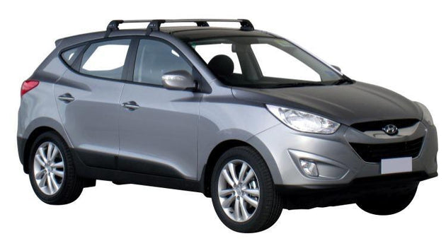 Черни супер аеродинамични греди Yakima Flush за Hyundai Ix35 модел БЕЗ надлъжни греди с гол таван