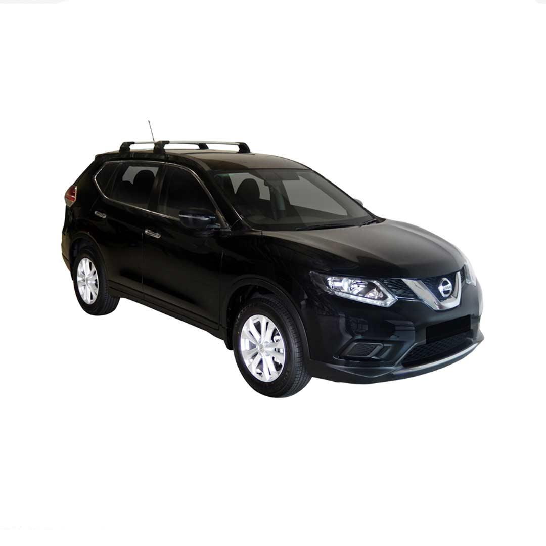 Черни супер аеродинамични греди Yakima Flush за Nissan X-Trail (T32) модел след 2014 година БЕЗ надлъжни греди