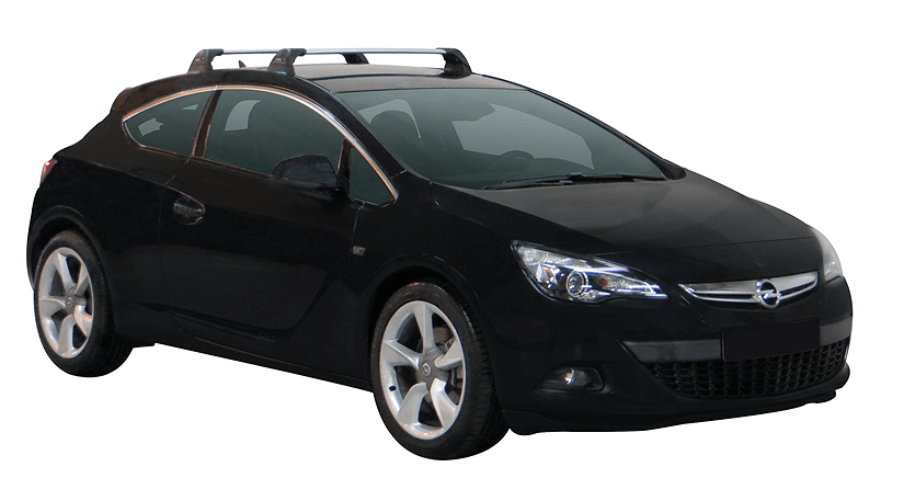 Черни супер аеродинамични греди Yakima Flush за Opel Astra J, Astra GTC и Opel Adam