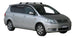 Черни супер аеродинамични товарни греди Yakima Flush за Toyota Avensis Verso без надлъжни греди