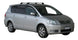 Черни супер аеродинамични товарни греди Yakima Flush за Toyota Avensis Verso без надлъжни греди