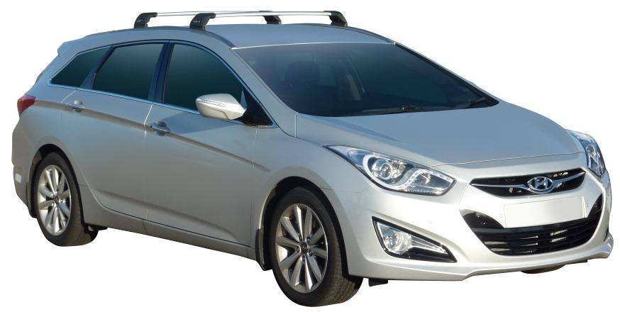 Черни супер аеродинамични товарни греди за Hyundai i40 SW комби модел след 2011 година