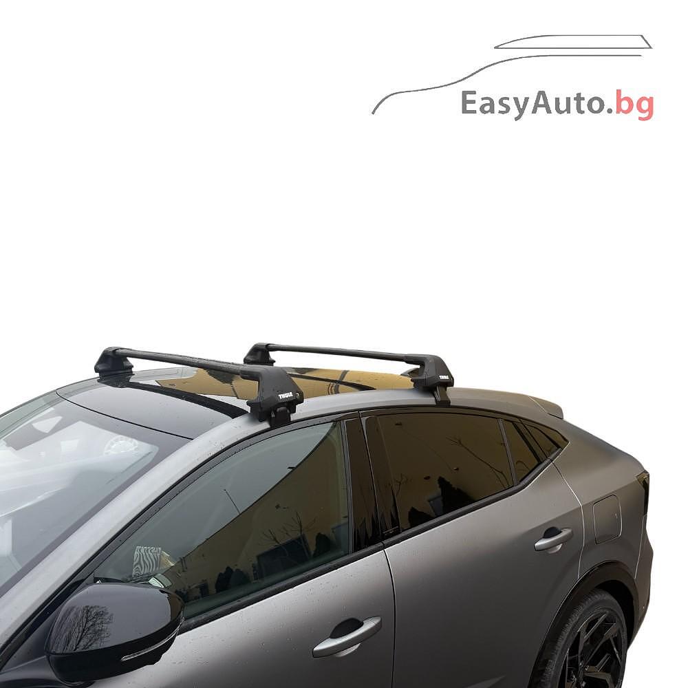 Черни товарни греди Thule EDGE 7205 Black за Renault Rafale модел БЕЗ надлъжни греди след 2024 година