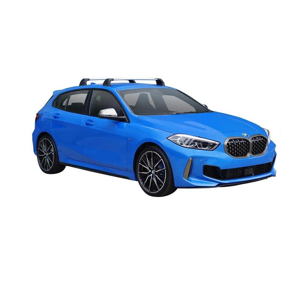 Черни товарни греди Yakima Flush за BMW 1 серия (F40) от 2019 година и нагоре