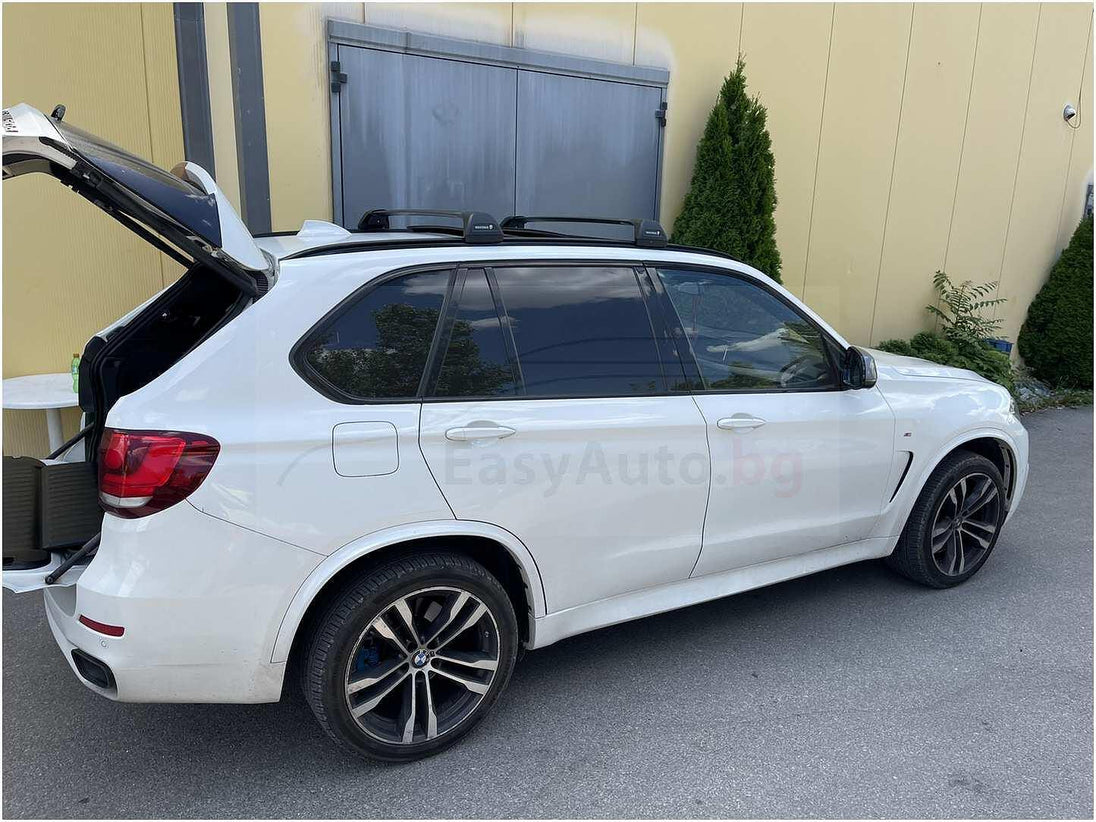 Черни товарни греди Yakima Flush за BMW X5 (F15), X5 (G05), X4 (F26) модели с вградени надлъжни греди