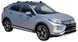 Черни аеродинамични греди Yakima Flush за Mitsubishi Eclipse Cross модел от 2017 до 2021 година