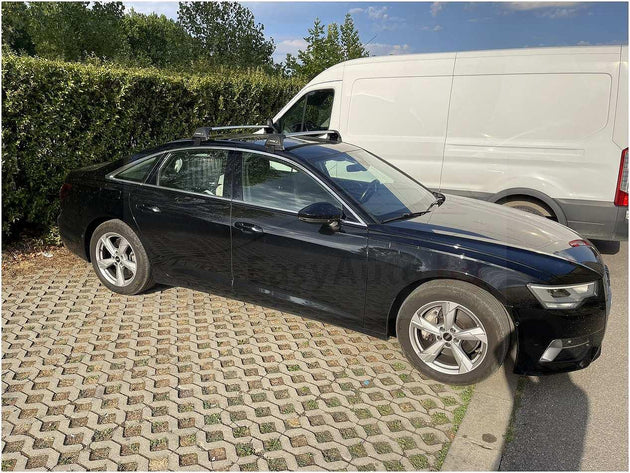 Черни Yakima Flush греди за Audi A6 седан (C8) модел от 2018 година