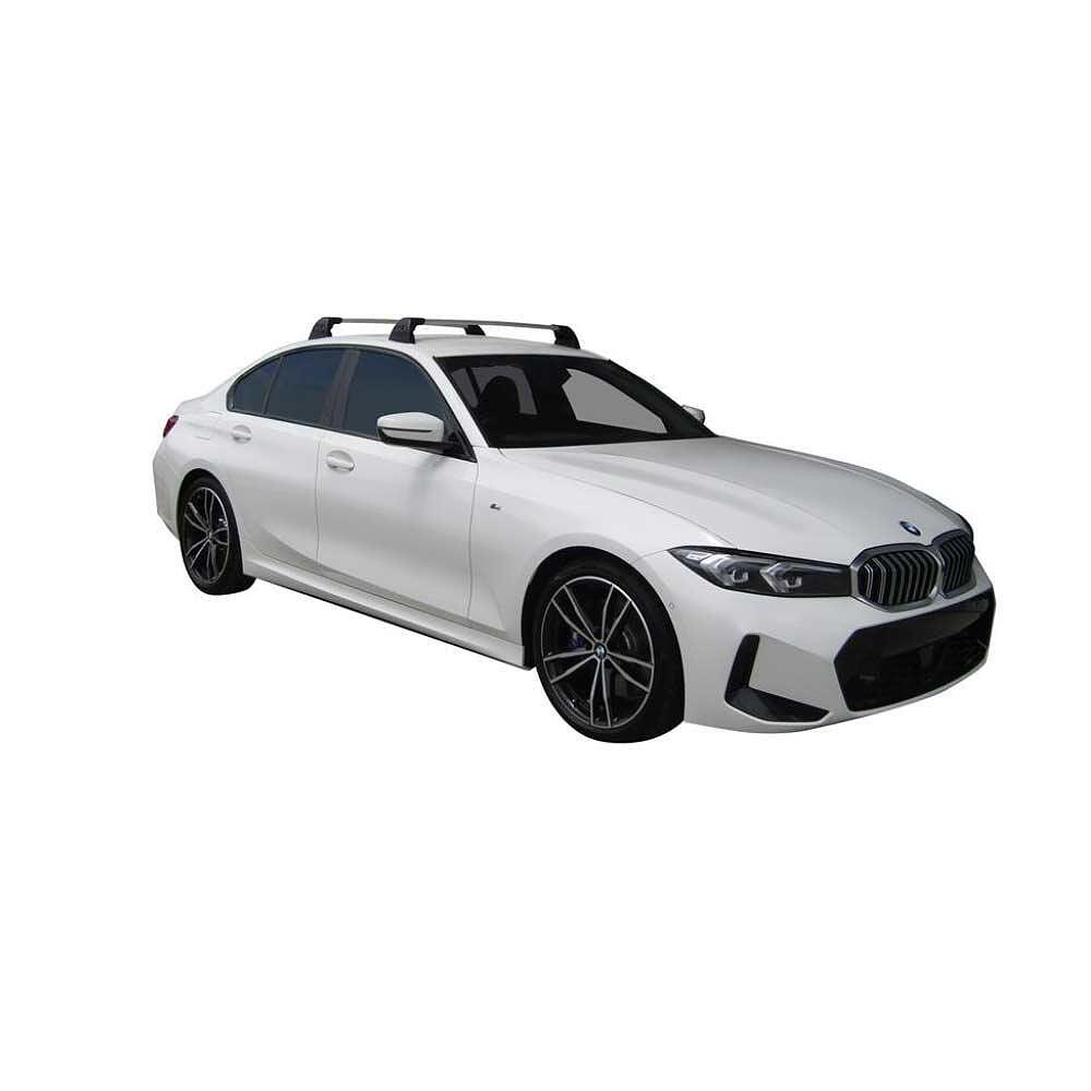 Черни Yakima Flush греди за BMW 3 серия (G20) модел от 2019 до 2023 година
