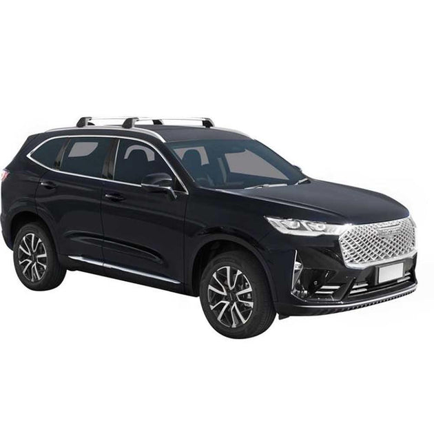 Черни Yakima Flush греди за Great Wall HAVAL H6 с вградени надлъжни греди модел от 2021 година и нагоре