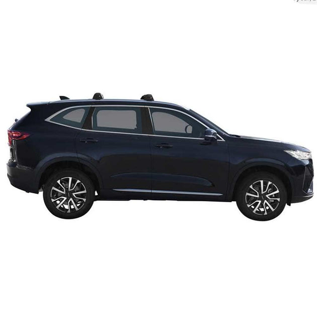 Черни Yakima Flush греди за Great Wall HAVAL H6 с вградени надлъжни греди модел от 2021 година и нагоре