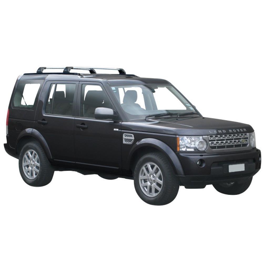 Черни Yakima Flush греди за Land Rover Discovery 3/4 от 2004 до 2015 година с вградени надлъжни греди