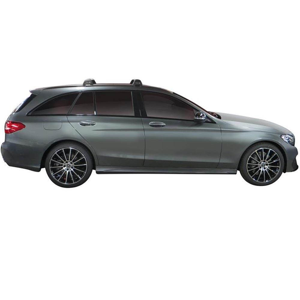 Черни Yakima Flush греди за Mercedes C-Class S205 комби от 2015 до 2022 година с вградени надлъжни греди