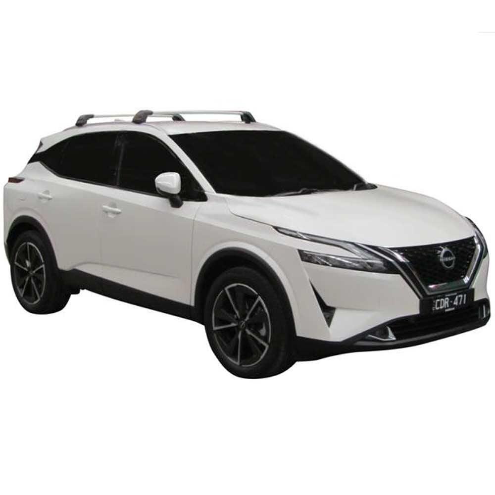 Черни Yakima Flush греди за Nissan Qashqai (J12) с вградени надлъжни греди модел от 2023 година и нагоре