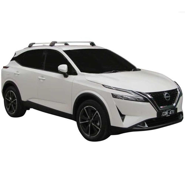 Черни Yakima Flush греди за Nissan Qashqai (J12) с вградени надлъжни греди модел от 2023 година и нагоре