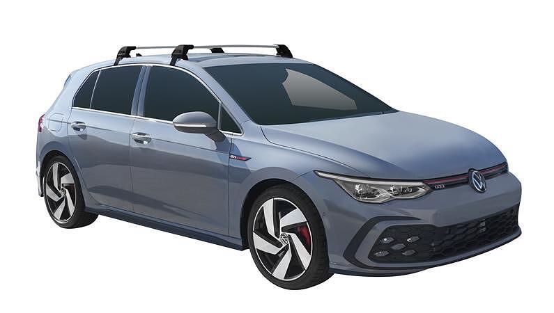 Черни Yakima Flush греди за VW Golf 8 Hatchback модел с 5 врати след 2021 година