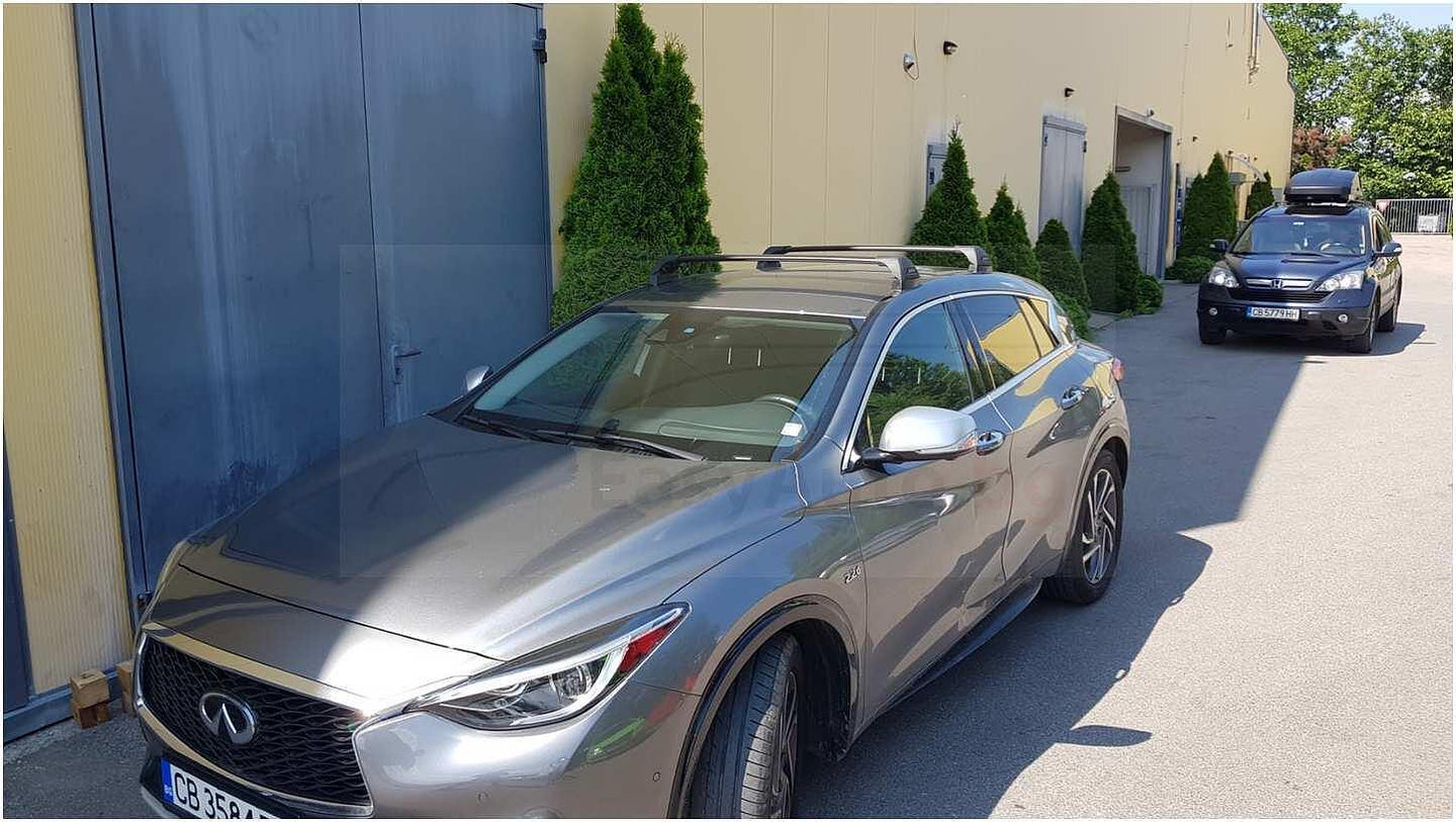 Напречни греди за Infiniti Q30, Mercedes B-класа W246 и A-Класа W176 и W177 - Yakima Flush черни
