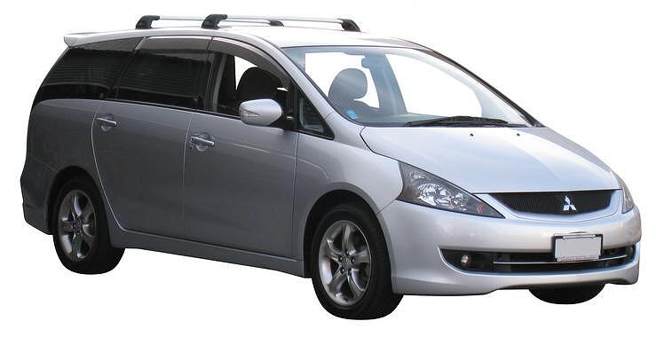 Напречни греди за Mitsubishi Grandis модел без надлъжни греди - Yakima Flush Черни