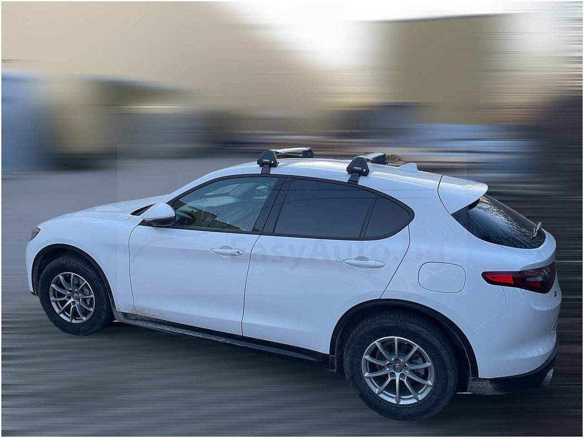 Напречни товарни греди Thule EDGE 7205 Silver за Alfa Romeo Stelvio модел БЕЗ надлъжни греди след 2017 година