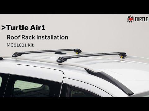 Сиви Напречни товарни греди Turtle AIR1 за автомобили със стандартни надлъжни греди