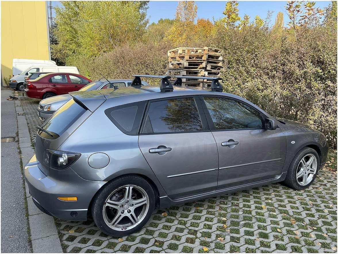 Сиви аеродинамични товарни греди за Mazda 3 модел от 2004 до 2009 година