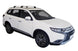 Сиви аеродинамични греди Yakima Flush за Mitsubishi Outlander модел от 2012 до 2017 година