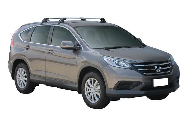 Сиви аеродинамични греди Yakima Flush за Honda CR-V модел от 2012 до 2018 година и нагоре без надлъжни греди