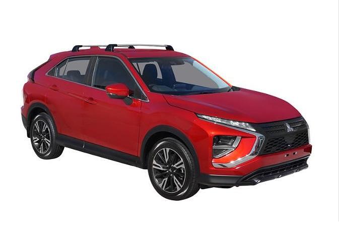 Сиви аеродинамични греди Yakima Flush за Mitsubishi Eclipse Cross модел от 2021 година и нагоре без надлъжни греди