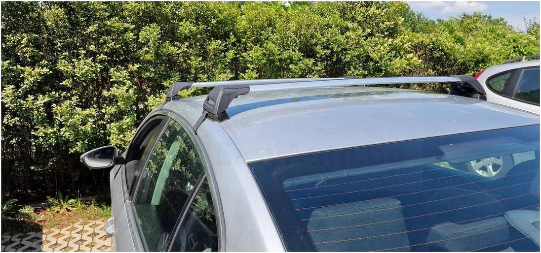 Сиви Аеродинамични греди Yakima Flush за VW Passat седан (B6, B7) от 2005 до 2014 година