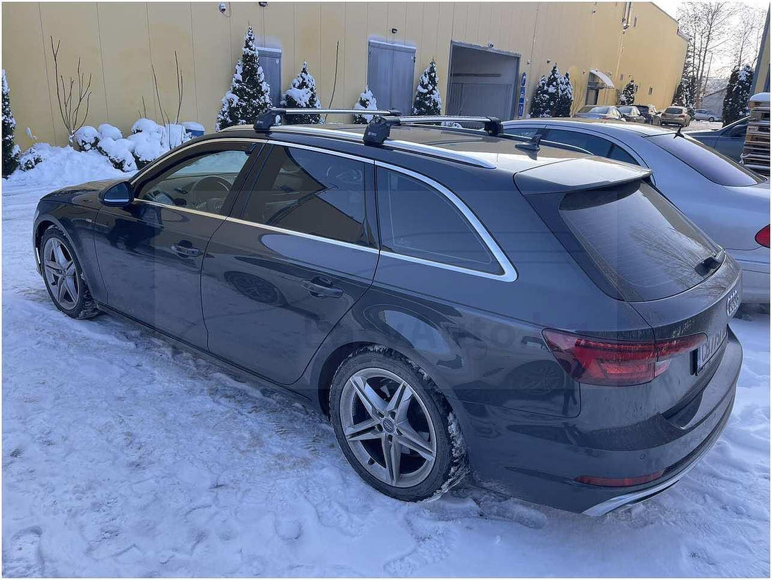 Сиви аеродинамични товарни греди Turtle AIR2 за Audi A4 Avant B9 след 2015 до 2024 година