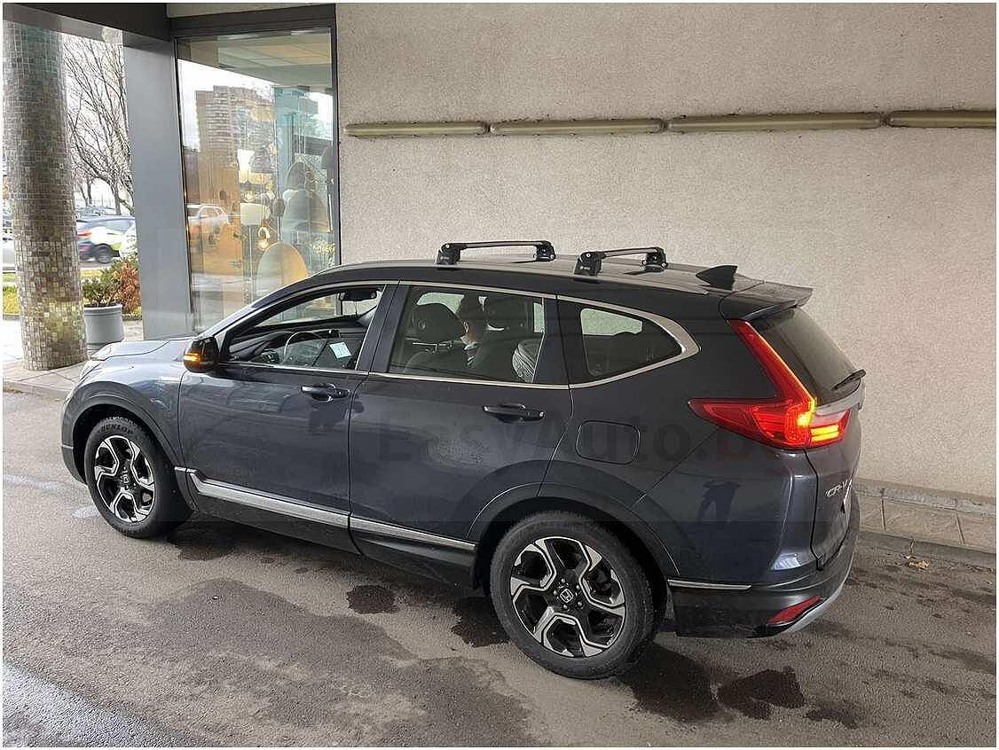 Сиви аеродинамични товарни греди Turtle AIR2 за Honda CR-V модел след 2018 година с вградени надлъжни греди