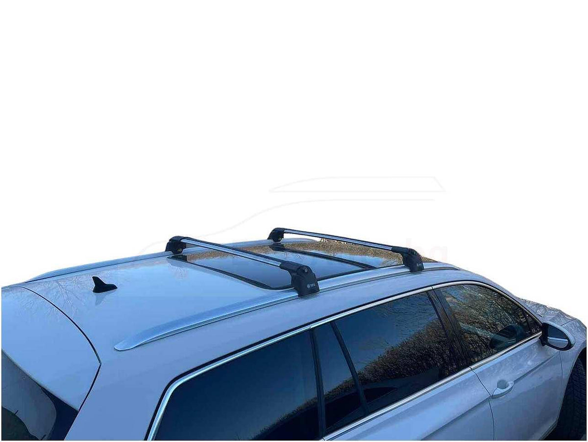 Сиви аеродинамични товарни греди Turtle AIR2 за VW Passat Variant B8 2014-2024 година