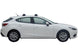 Сиви супер аеродинамични греди Yakima Flush греди за Mazda 3 хечбек модел от 2013 до 2019 година и от 2019 година нагоре