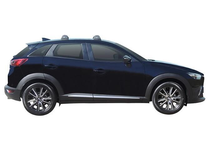 Сиви супер аеродинамични греди Yakima Flush греди за Mazda CX-3 модел от 2015 година и нагоре