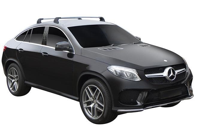 Сиви супер аеродинамични греди Yakima Flush греди за Mercedes GLE Coupe модел от 2015 година и нагоре