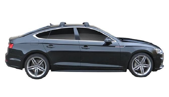 Сиви супер аеродинамични греди Yakima Flush греди за Audi A5 Sportback модел от 2017 година и нагоре