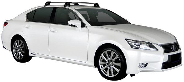 Сиви супер аеродинамични греди Yakima Flush за Lexus GS модел от 2012 и нагоре