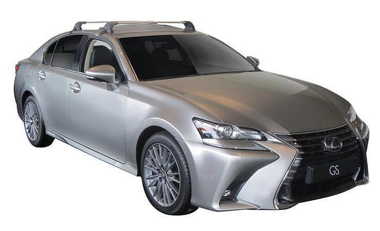 Сиви супер аеродинамични греди Yakima Flush за Lexus GS модел от 2012 и нагоре