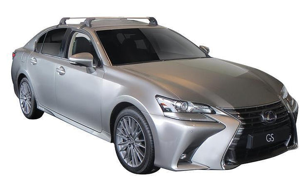 Сиви супер аеродинамични греди Yakima Flush за Lexus GS модел от 2012 и нагоре
