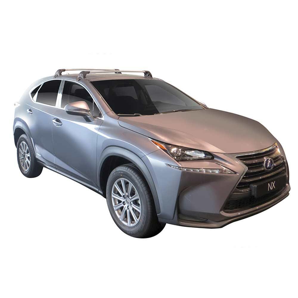 Сиви супер аеродинамични греди Yakima Flush за Lexus NX модел от 2015 до 2020 година БЕЗ надлъжни греди