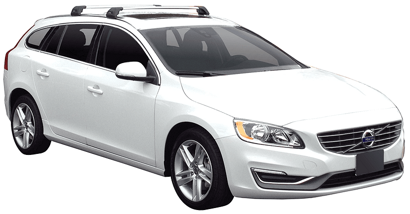 Сиви Yakima Flush греди за Volvo V60 и V60 Cross Country модели до 2018 година с вградени надлъжни греди