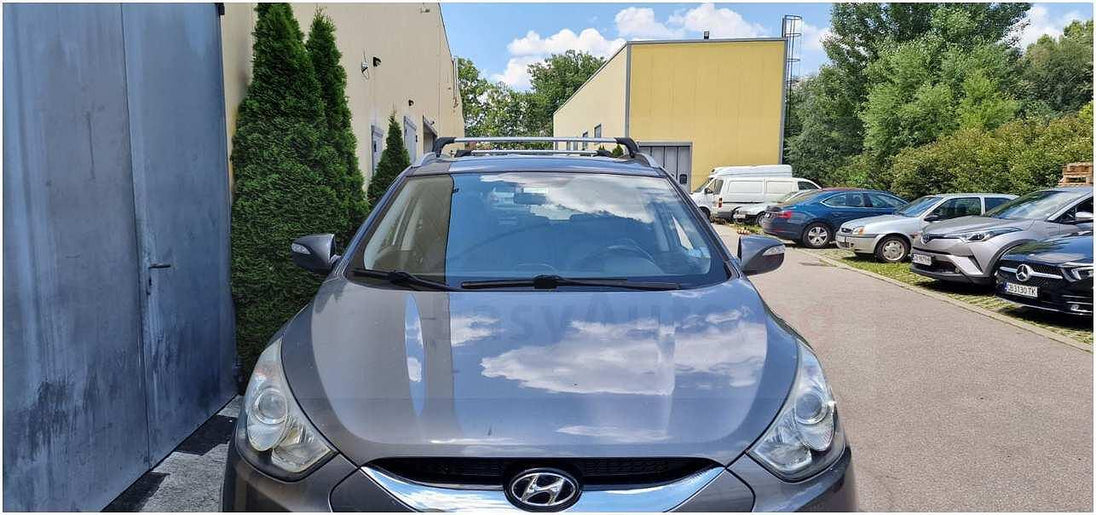 Сиви Yakima Flush напречни греди за Hyundai Ix 35 модел с вградени надлъжни греди