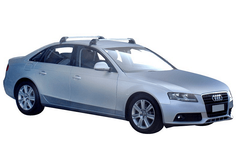 Супер аеродинамични ЧЕРНИ Yakima Flush греди за Audi A4 седан модел от 2008 до 2015 година