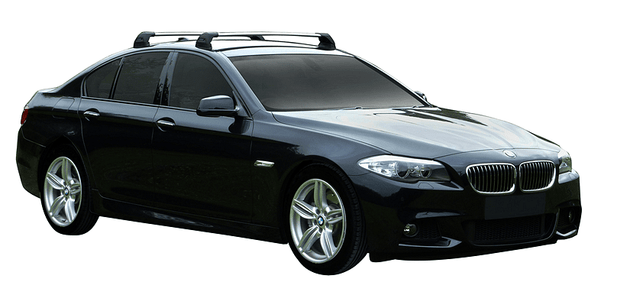 Супер аеродинамични ЧЕРНИ Yakima Flush греди за BMW 5 серия F10 модел 2010 до 2015 година