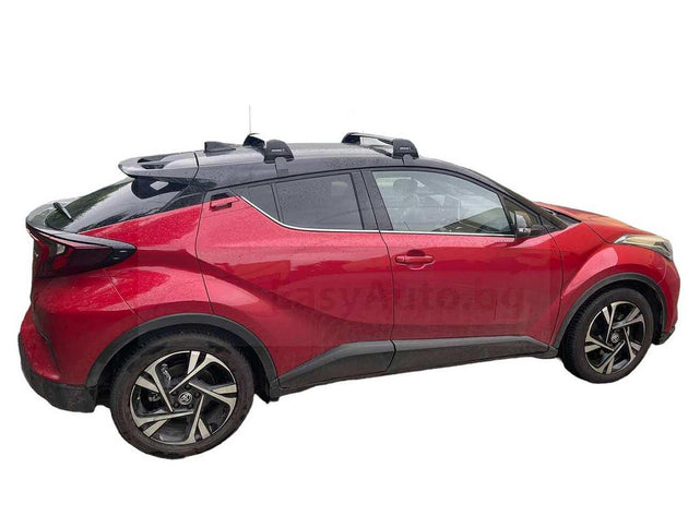 Супер аеродинамични ЧЕРНИ Yakima Flush греди за Toyota CH-R модел от 2016 до 2024 година